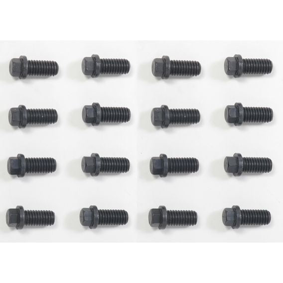 Hedman Hedders M8-1.25 X 30MM HEADER BOLTS- BLACK OXIDE (16 PACK) 09009
