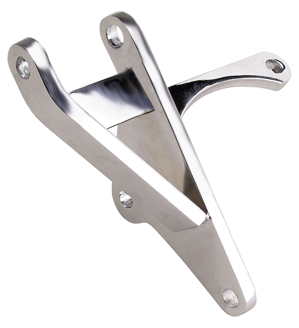 Trans-Dapt Performance O.E.M. Style Alternator Bracket (Bottom); 1965-1968 Chevrolet 396-454; Short Water Pump- Chrome 9502