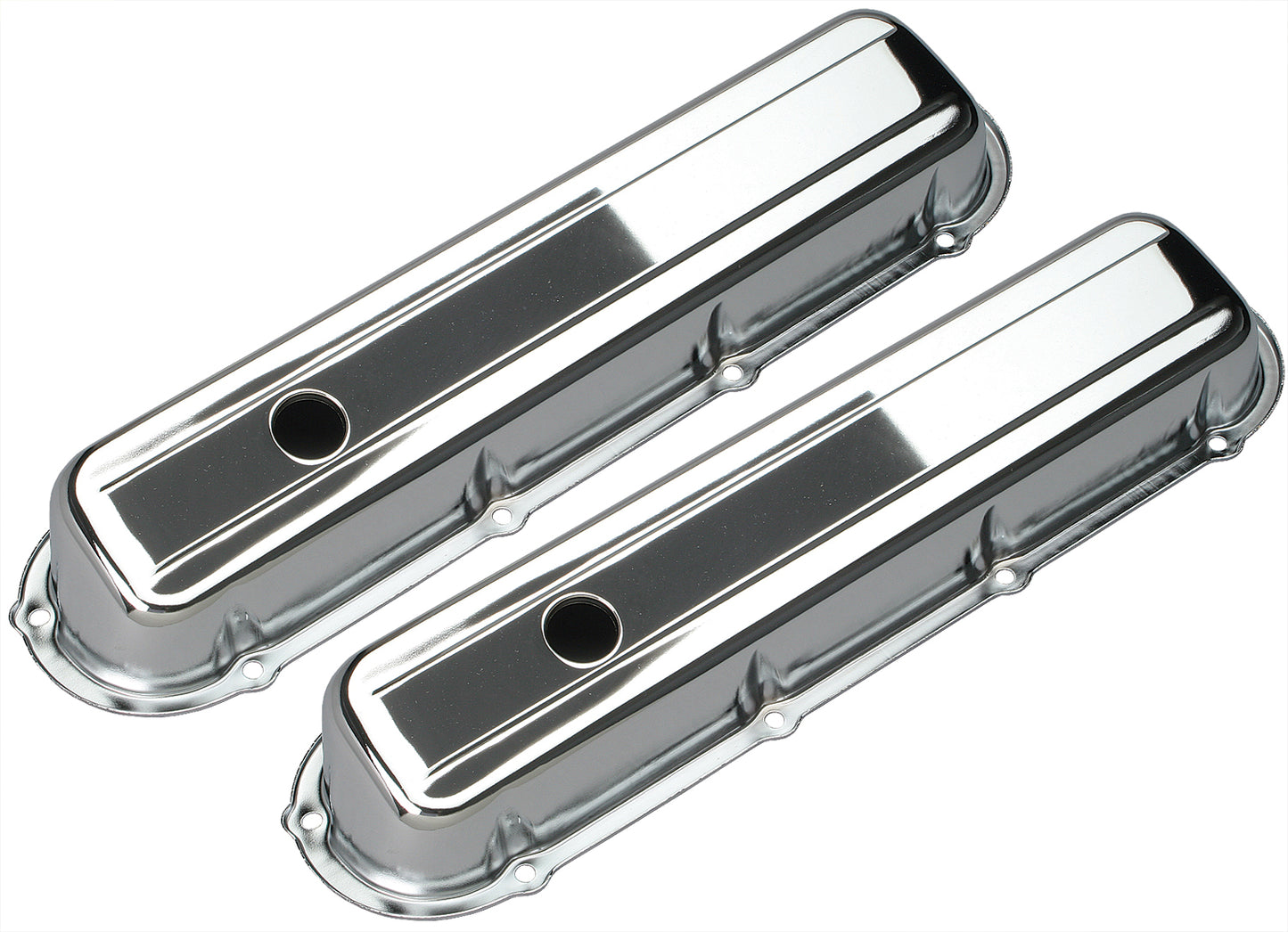 Trans-Dapt Performance Traditional Design Valve Covers; Short; 1977-76 Cadillac 425 1968-76 472-500- Chrome 9521