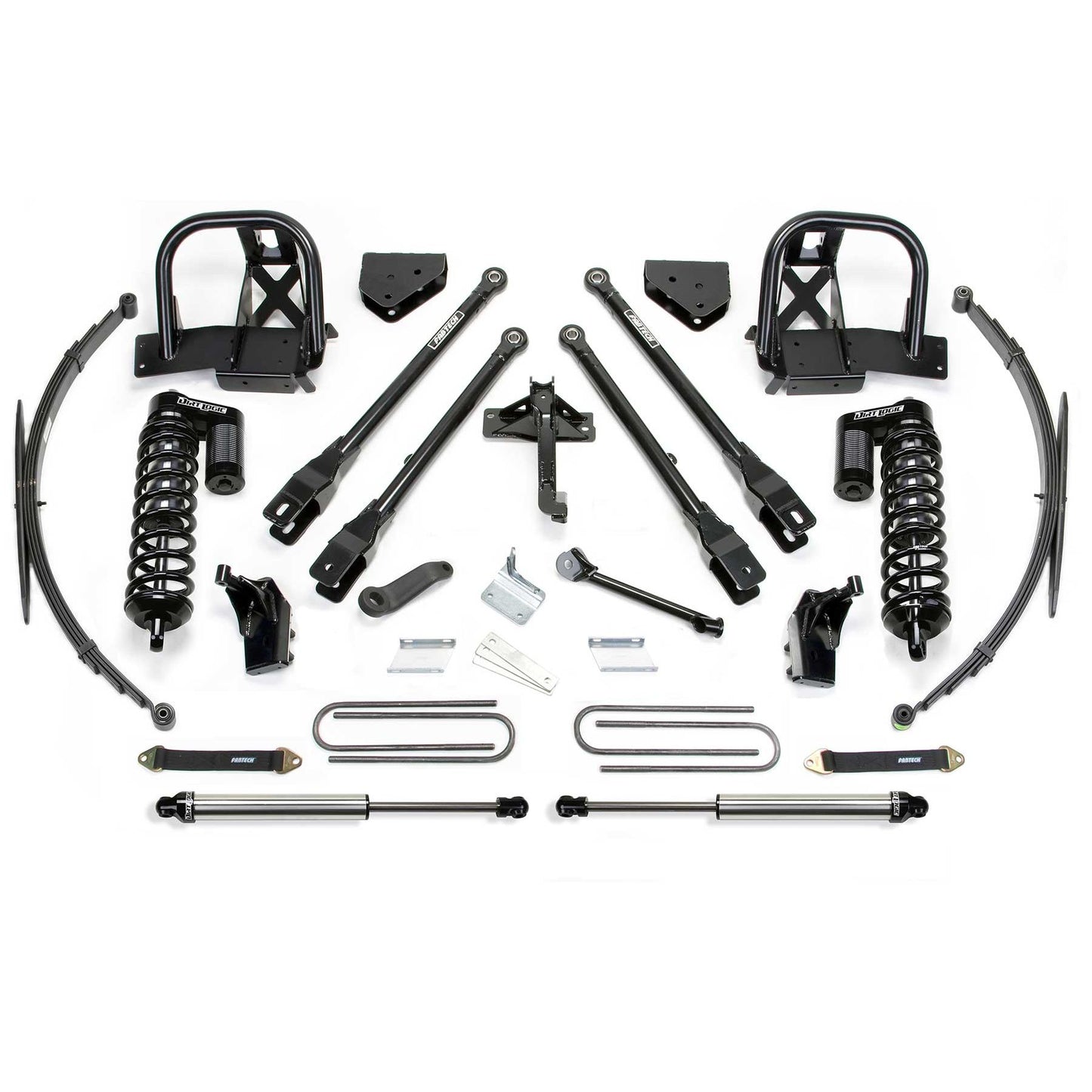 Fabtech 8" 4LINK SYS W/DLSS 4.0 C/O& RR LF SPRNGS & RR DLSS 2011-16 FORD F250/350 4WD K2144DL