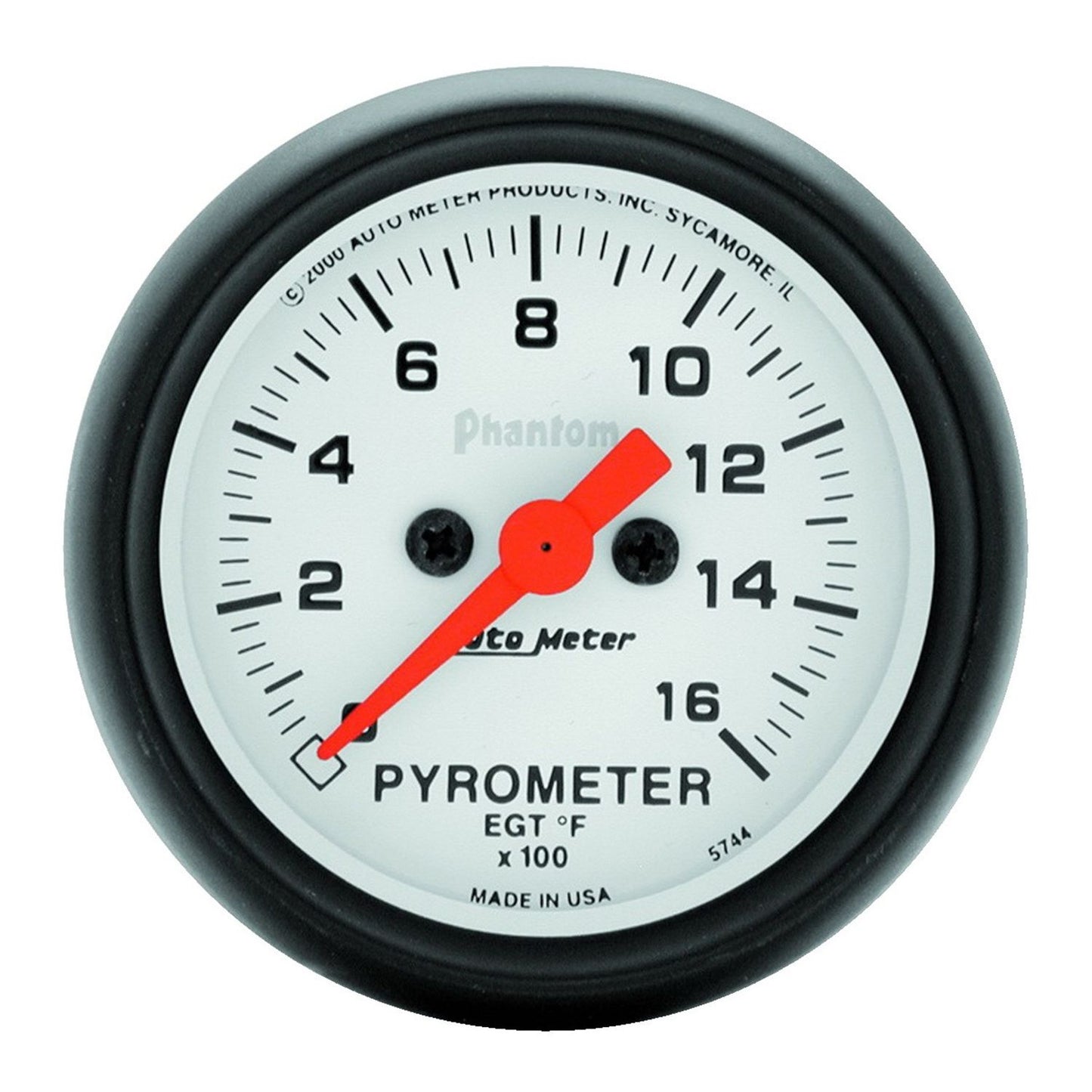 AutoMeter 2-1/16 in. PYROMETER 0-1600 Fahrenheit PHANTOM 5744