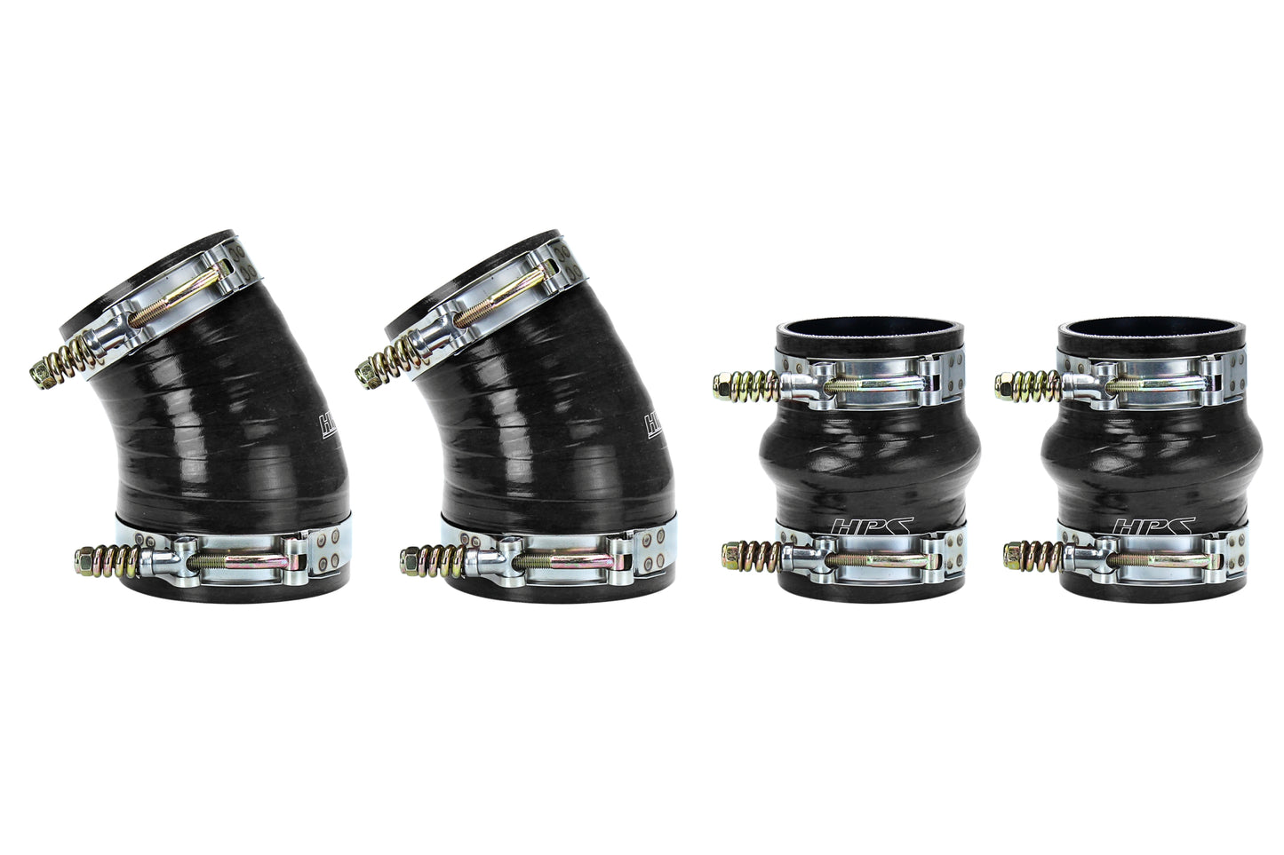 HPS Performance 4-ply Reinforced Fluorolined Silicone Replaces OEM Rubber Intercooler Boots 57-1576-BLK