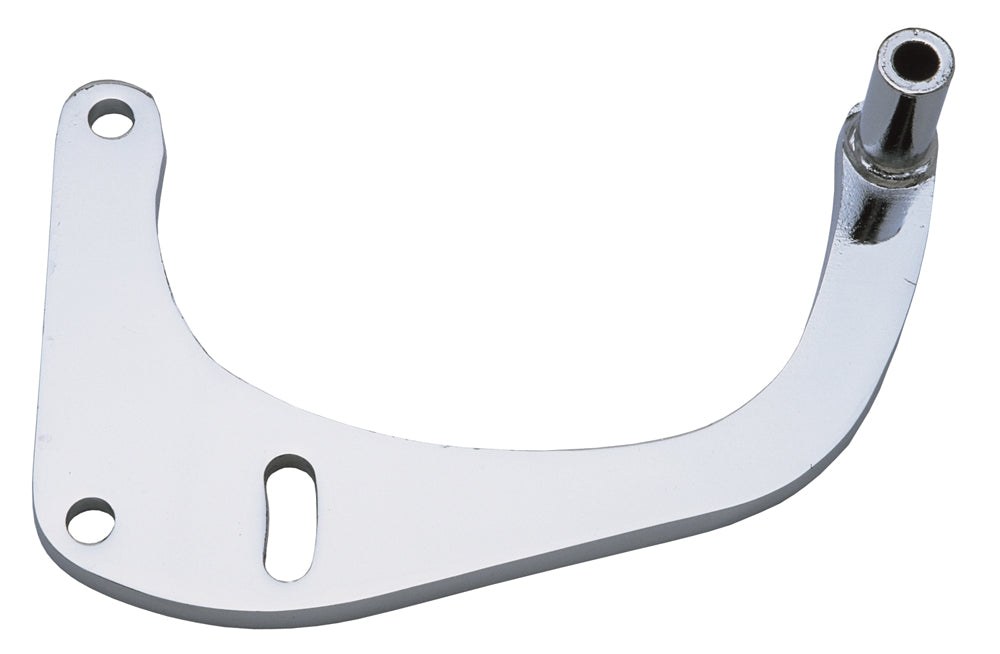 Trans-Dapt Performance Low Mount Alternator Bracket (Left Side); 1 Piece; 1955-1968 Chevrolet 283-350- Chrome 9758