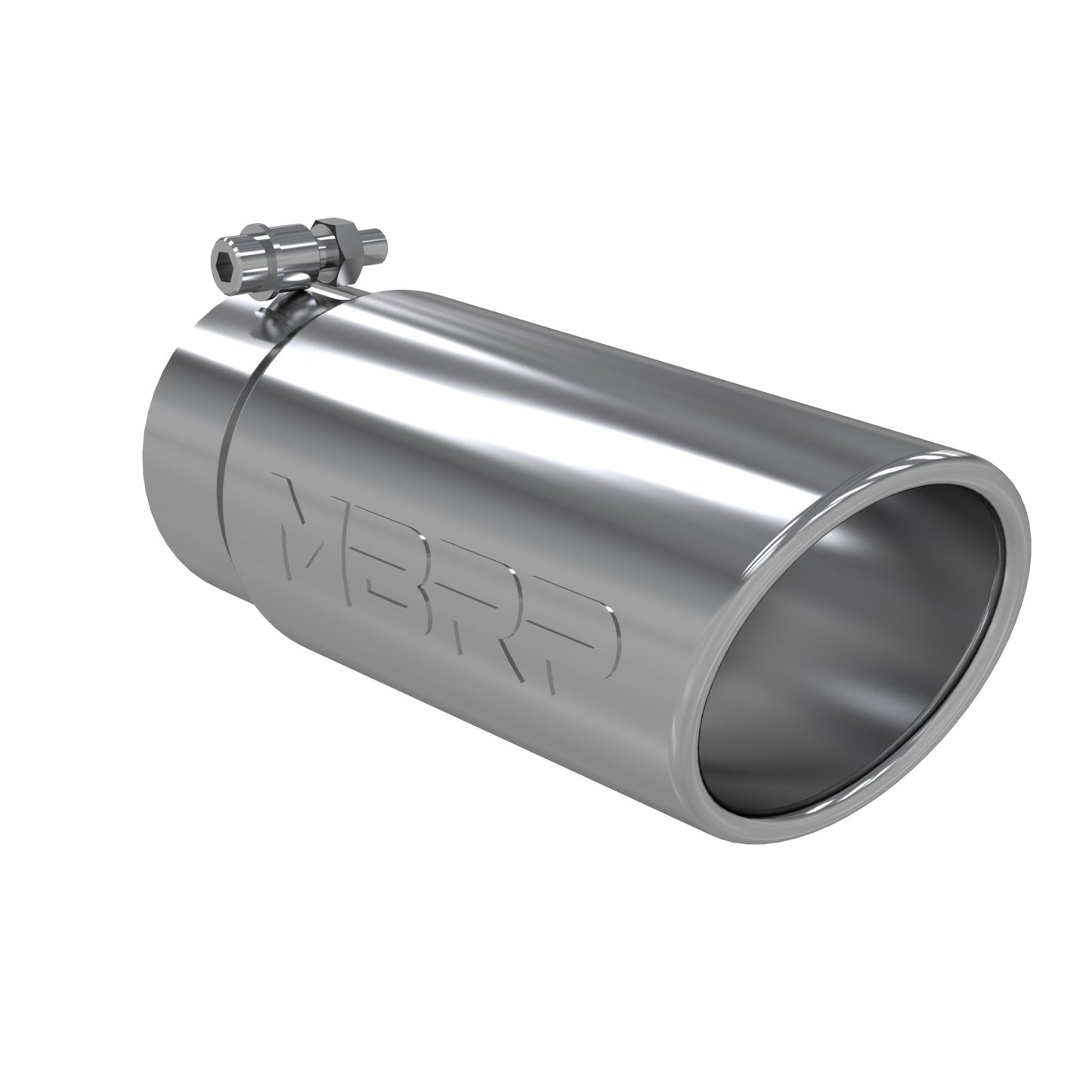 MBRP Exhaust Tip; 4in. O.D. Angled Rolled End 3in. inlet 10in. length; T304 T5112