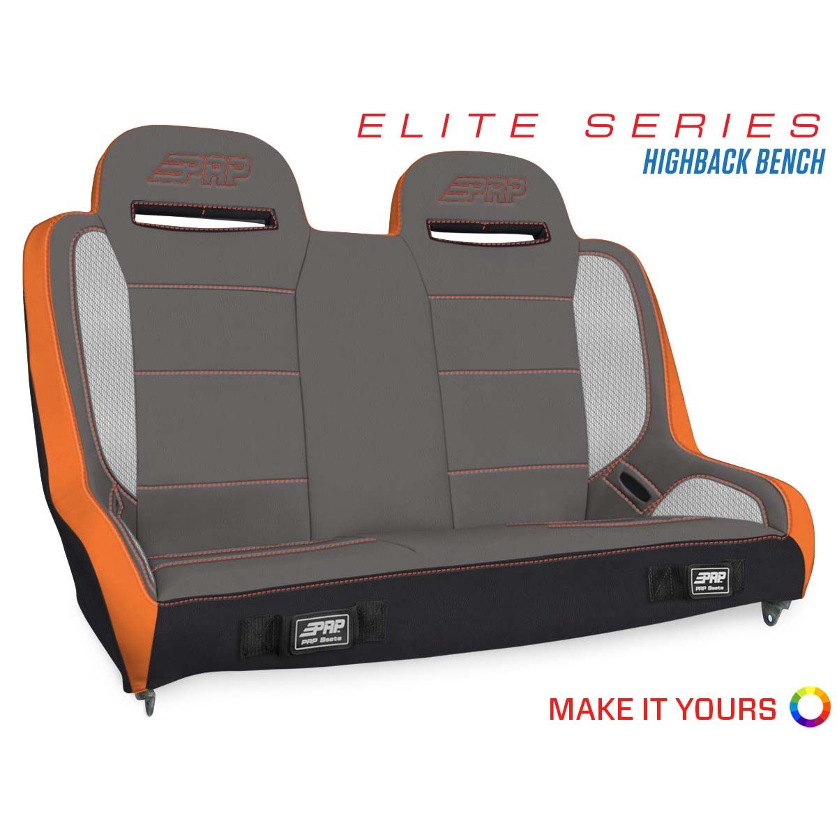 PRPA9247Elite Series High Back Rear Suspension Bench Seat Milky