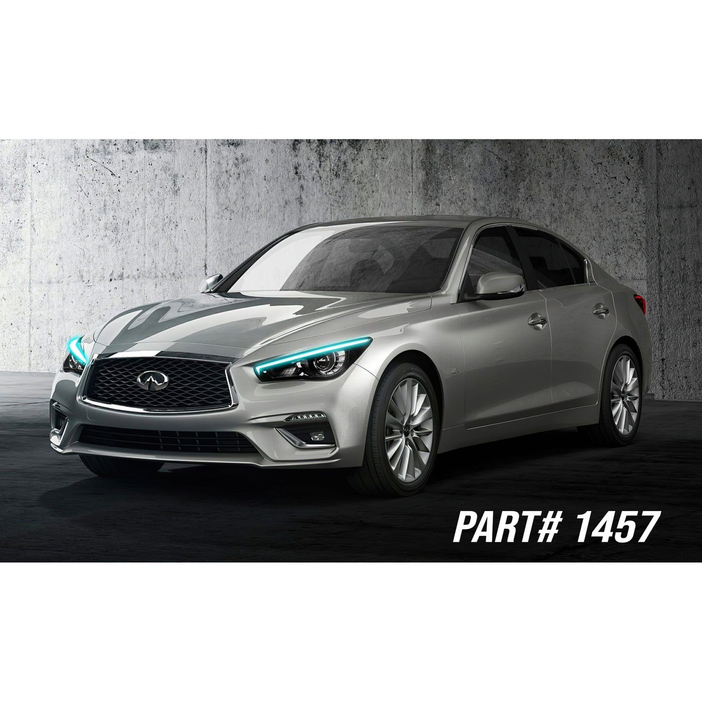 Oracle Lighting 1457-334 - 2014-2021 Infiniti Q50 ColorSHIFT RGB+W Headlight DRL Upgrade Kit