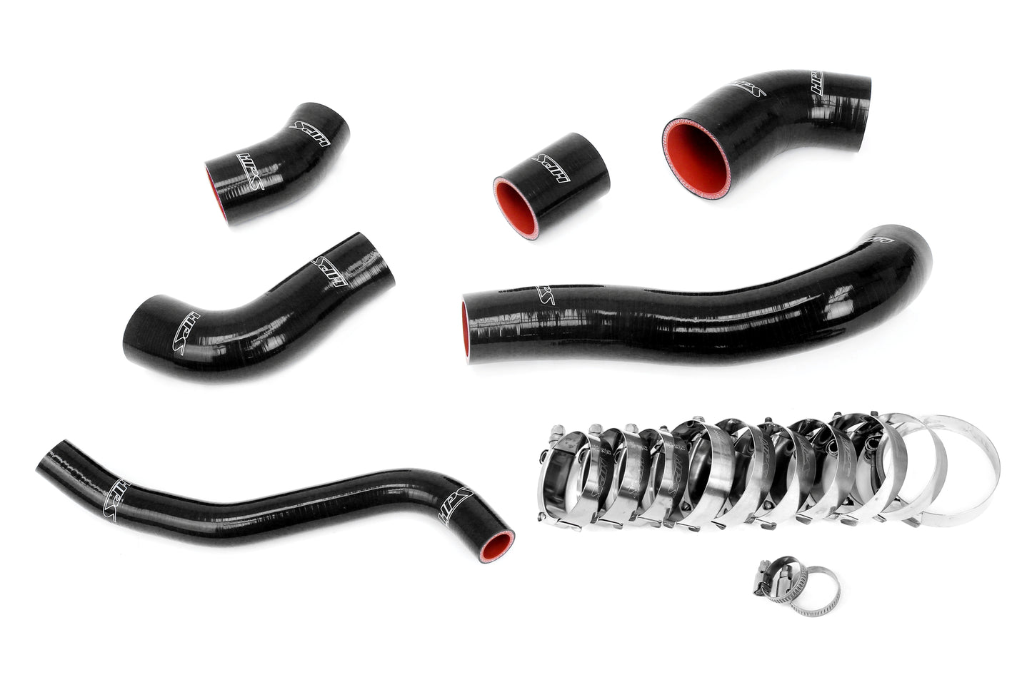 HPS Performance 4-ply Reinforced Silicone Replaces Rubber Intercooler Hoses 57-2003-BLK