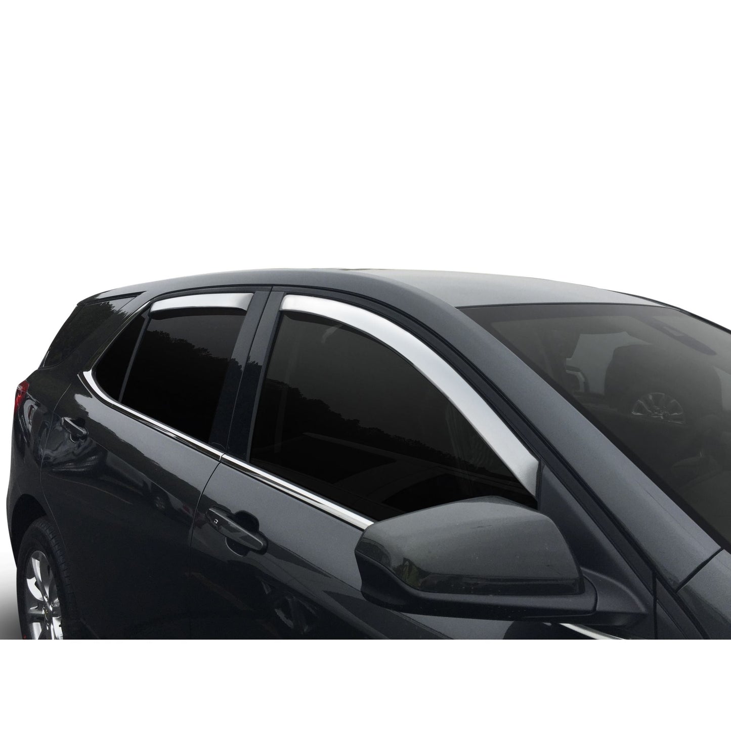 Auto Ventshade 684634 Chrome Ventvisor Side Window Deflector 4-Piece Set For 2018-2022 Chevrolet Equinox