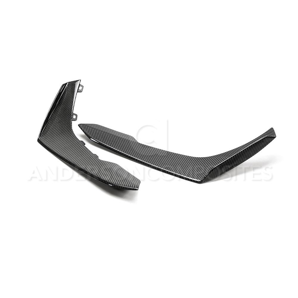 Anderson Composites AC-FBC17CHCAMZL-LE Type-LE carbon fiber front bumper canards for 2017-2021 Chevrolet Camaro ZL1 1LE