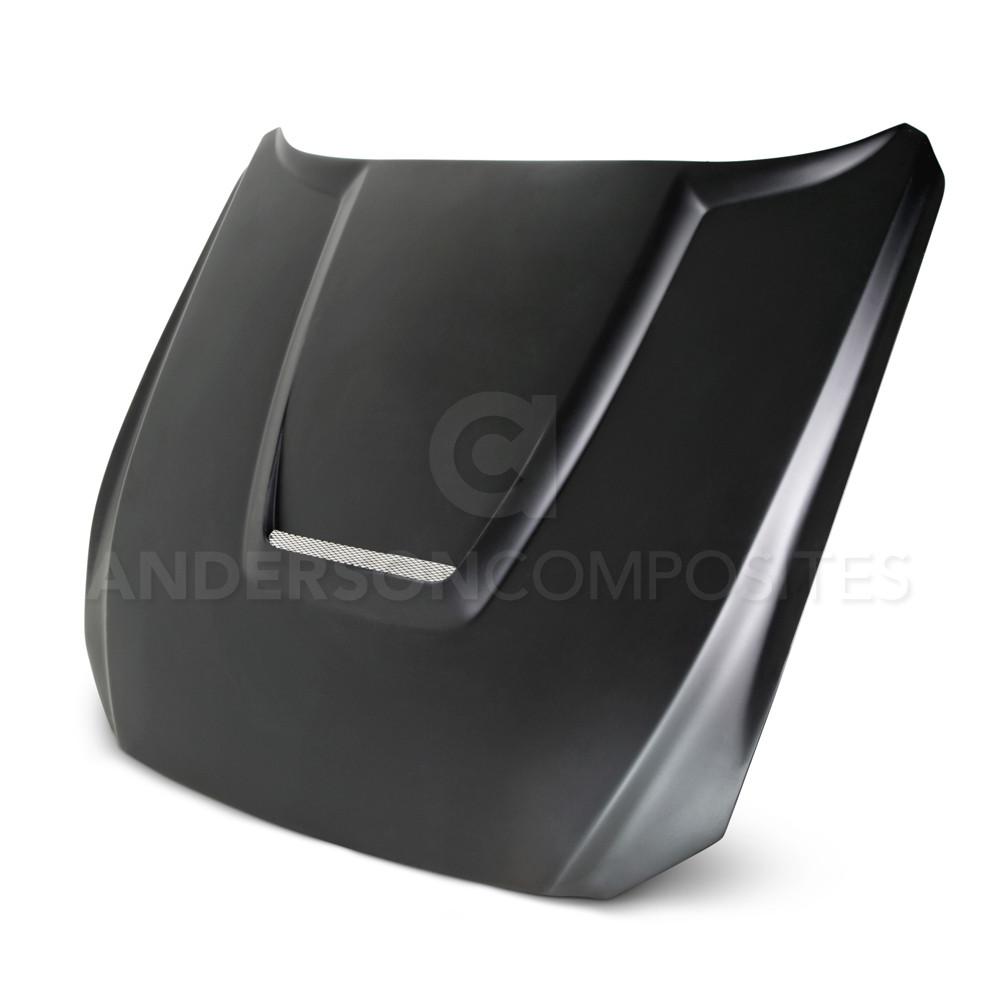 Anderson Composites AC-HD15FDMU-GR-GF Type-GR (GT350 Style) fiberglass hood for 2015-2017 Ford Mustang
