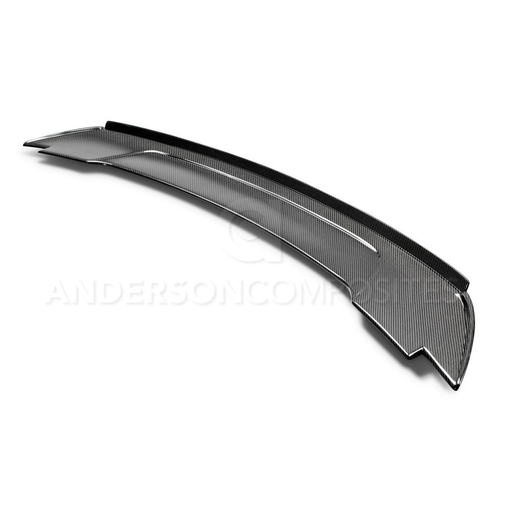 Anderson Composites AC-RS15FDMU-ST Type-ST carbon fiber Track Pack style rear spoiler with adjustable wicker bill for 2015-2020 Ford Mustang
