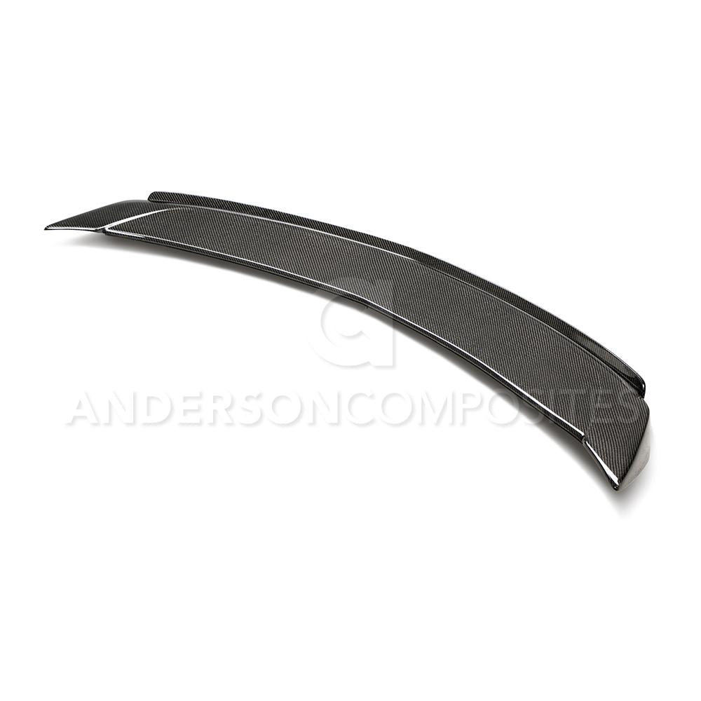 Anderson Composites AC-RS16CHCAM-ST Type-ST carbon fiber rear spoiler with wicker bill for 2016-2021 Chevrolet Camaro (Mounting points SS Stanchion Spoiler Only)