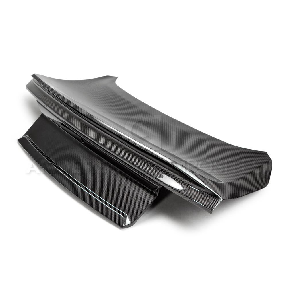 Anderson Composites AC-TL15FDMU-SA-DS Type-ST double sided carbon fiber decklid with integrated spoiler for 2015-2020 Ford Mustang