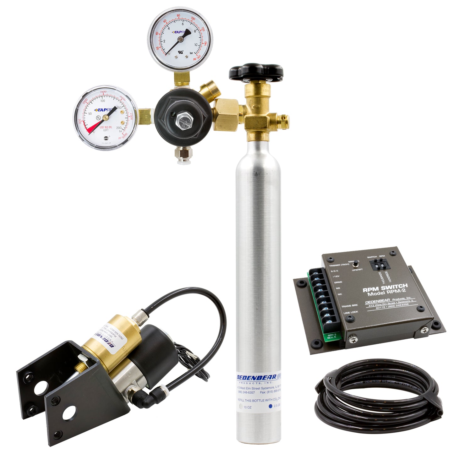 Dedenbear CO2 SHIFTER KIT CO2 BOTTLE & RPM SWITCH 3 SPEED REV. TURBO ACTION CHEETAH AS1K