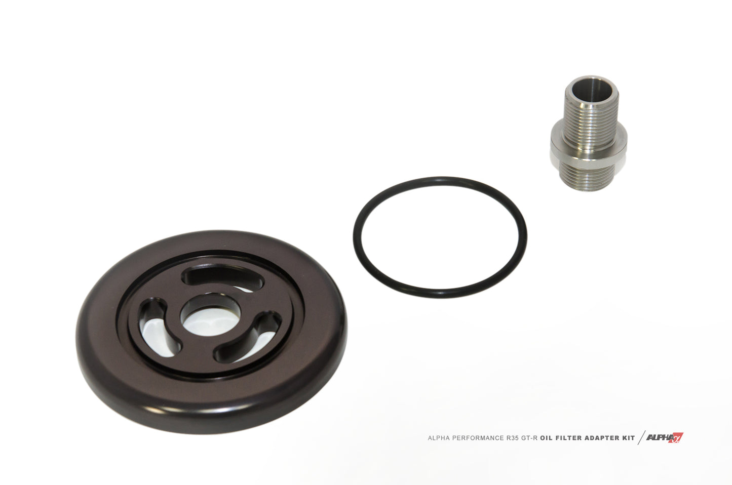 AMS Alpha Performance R35 Billet Oil Filter Adapter W/ Street Filter For Race Kit AMS-ALP.07.04.0028-3