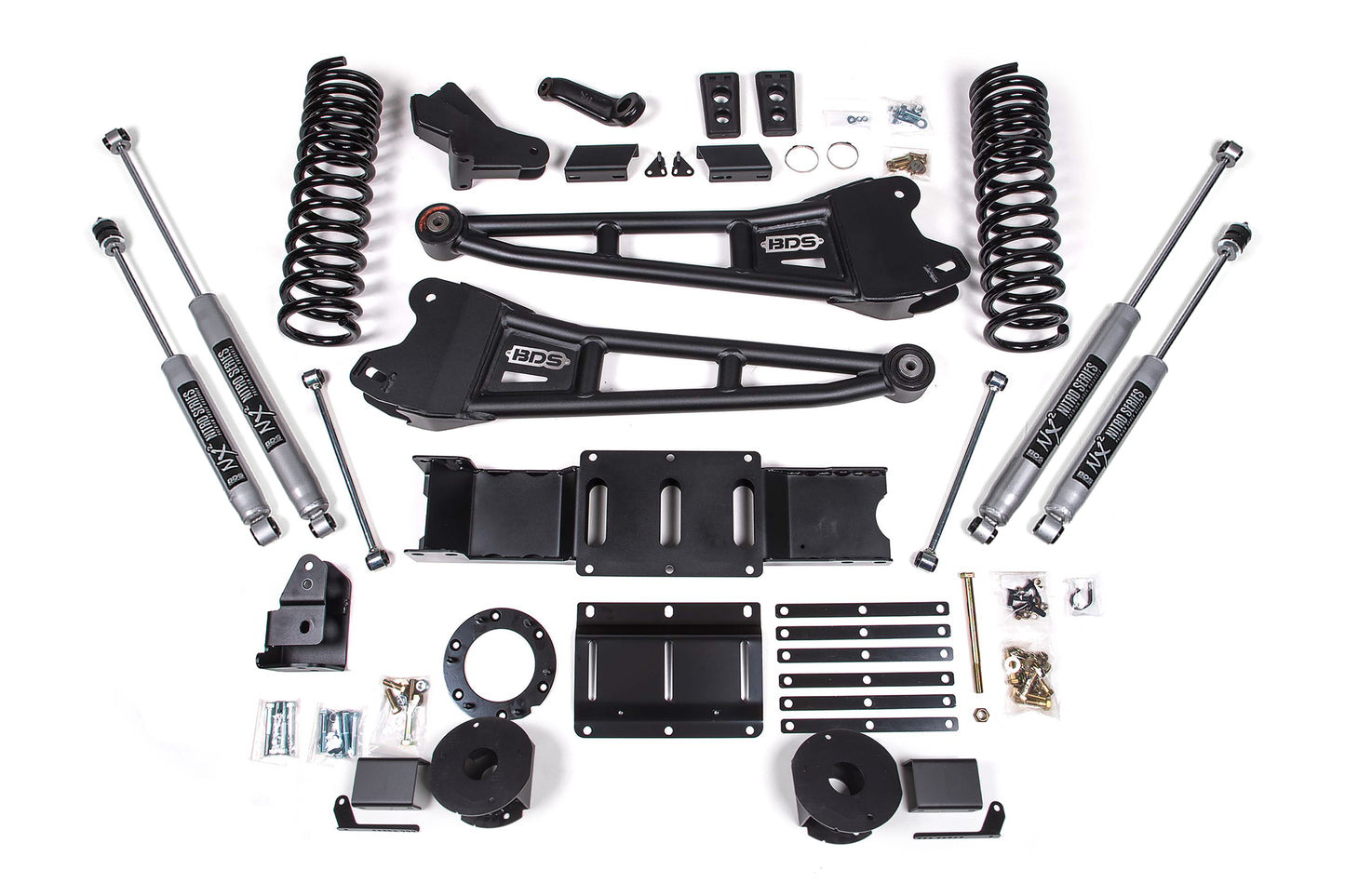 BDS SUSPENSION 5.5 Inch Lift Kit W/ Radius Arm - Ram 2500 W/ Rear Air Ride (19-24) 4WD - Gas BDS1737H