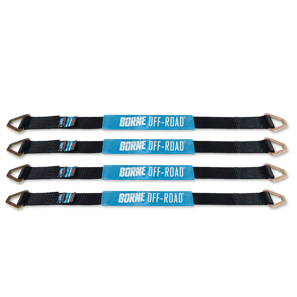Mishimoto Borne Off-Road Vehicle Ratchet Tie-Down Kit, Black BNRTC-TD-4BK