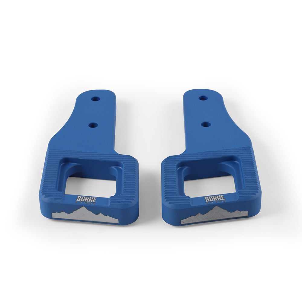 Mishimoto Borne Off-Road Billet Tow Hooks, fits Ford Raptor 2017+, Micro-Wrinkle Blue BNTH-F150-17BL