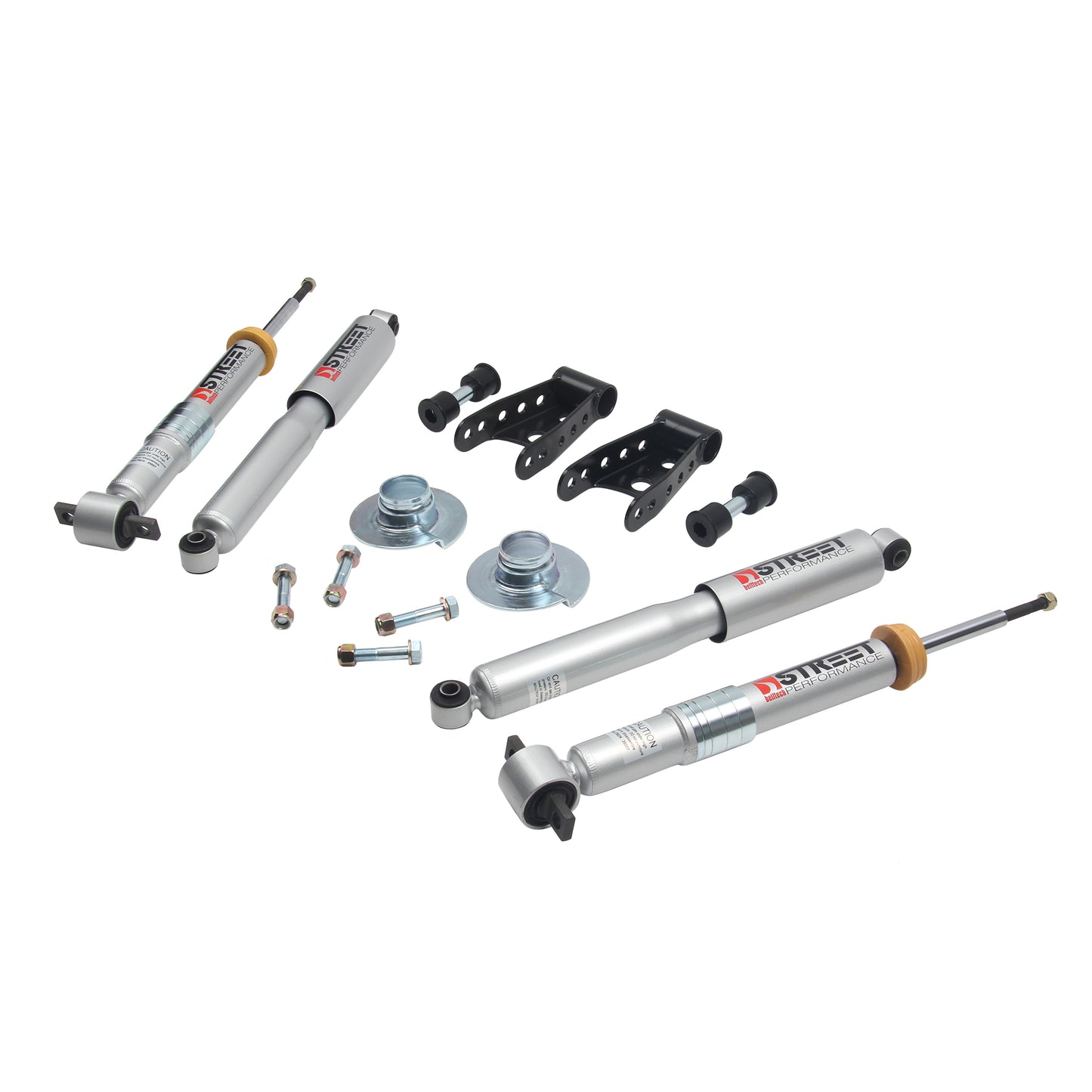 BELLTECH 1002SP LOWERING KITS Front And Rear Complete Kit W/ Street Performance Shocks 2015-2020 Ford F-150 ((All Cabs) Short Bed)+ 1to-3F 2 in. R