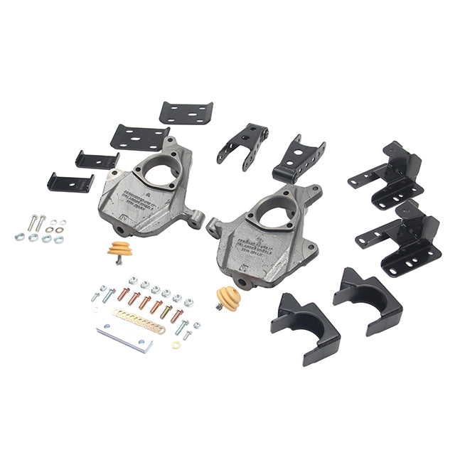 BELLTECH 1011 LOWERING KITS Front And Rear Complete Kit W/O Shocks 2016.5-2018 Chevrolet Silverado/Sierra (All Cabs) 2wd 2 in. F/4 in. R Drop W/O Shocks