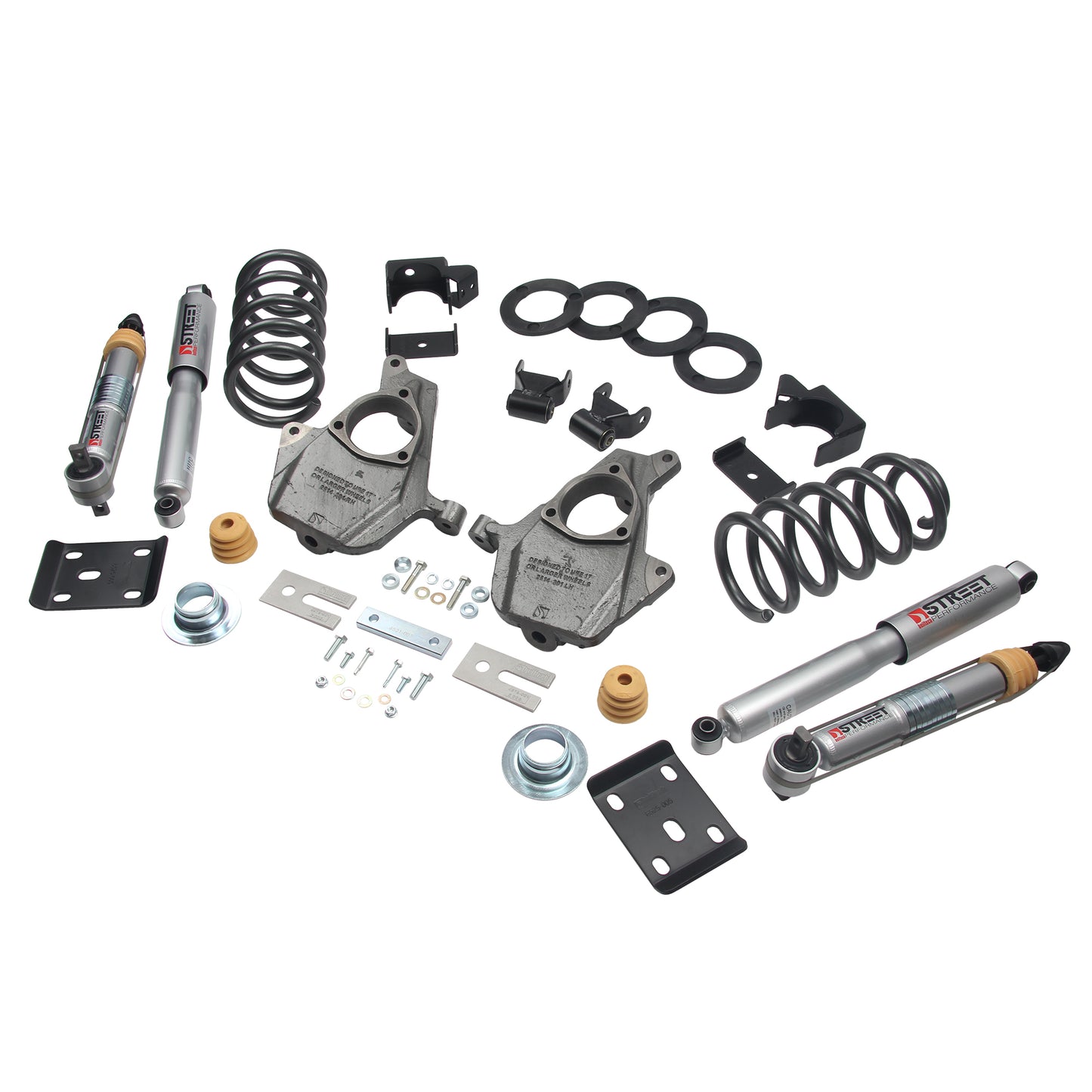 BELLTECH 1015SP LOWERING KITS Front And Rear Complete Kit W/ Street Performance Shocks 2016.5-2018 Chevrolet Silverado/Sierra ALL CAB 2W 3-4F/7R