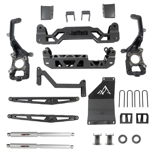 BELLTECH 152510BK LIFT KIT 6in. Lift Kit Inc. Rear Trail Performance Shocks Only 2021 Ford F-150 (All Cabs) 4WD 6in. Lift
