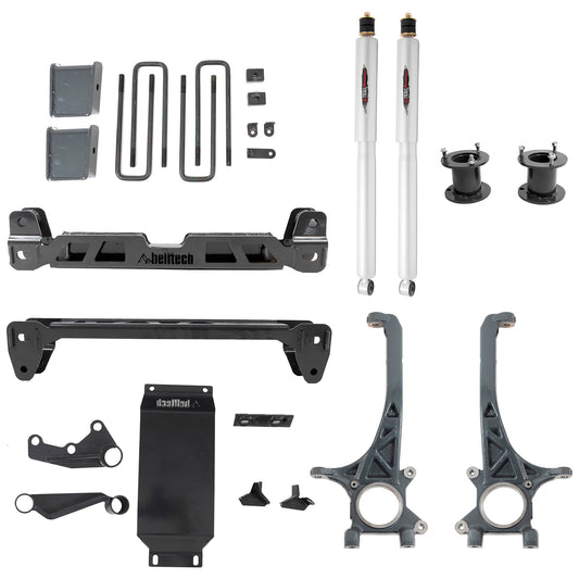 BELLTECH 154301BK4 LIFT KIT 4in. Lift Kit Inc. Rear Trail Performance Shocks Only 2016-2021 Toyota Tacoma 4wd (All Cabs)(Exc. TRD PRO) 4in. Lift