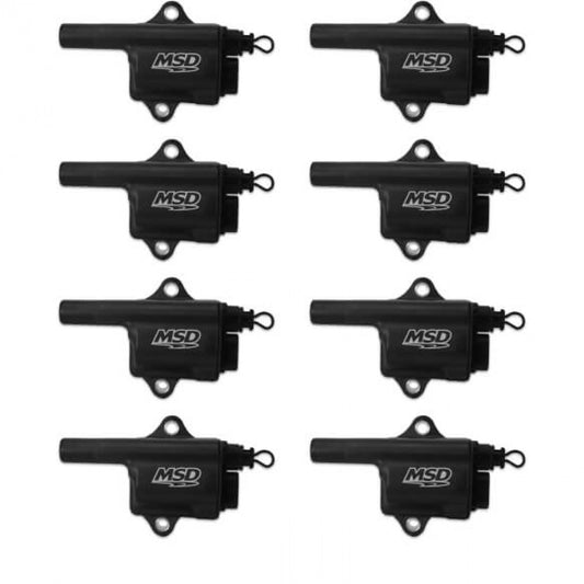 MSD Ignition Coil - Pro Power Series - LS Truck Style - Black - 8-Pack '828683