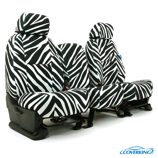 Coverking Custom Seat Cover Neosupreme Designer Print Black Sides