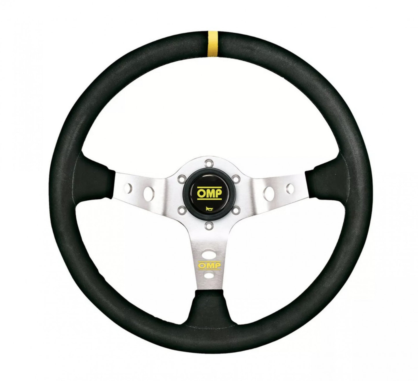 OMP Corsica Scamosciato Black/Silver Steering Wheel OD-1954AN