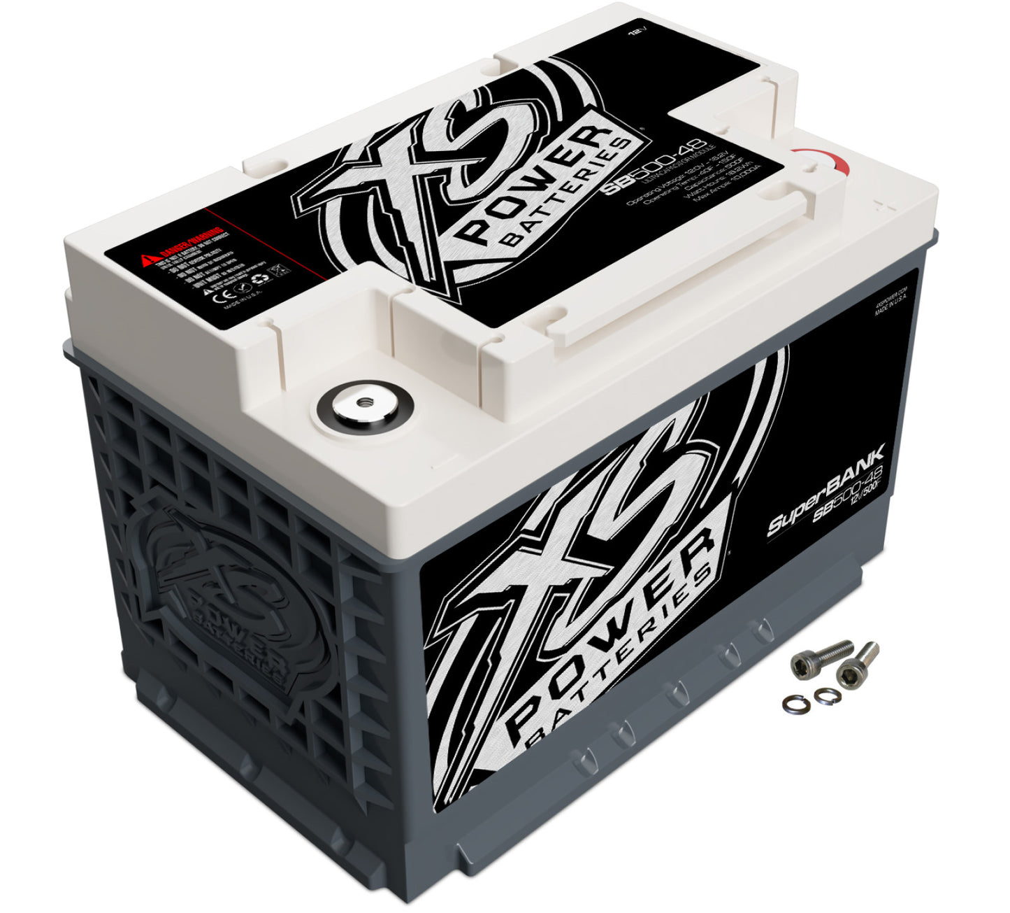 XS Power Batteries 12V Super Bank Capacitor Modules - M6 Terminal Bolts Included 10000 Max Amps SB500-48