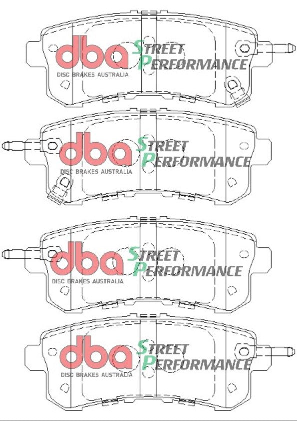 Disc Brakes Australia Street Performance Brake Pad Set DB2244SP