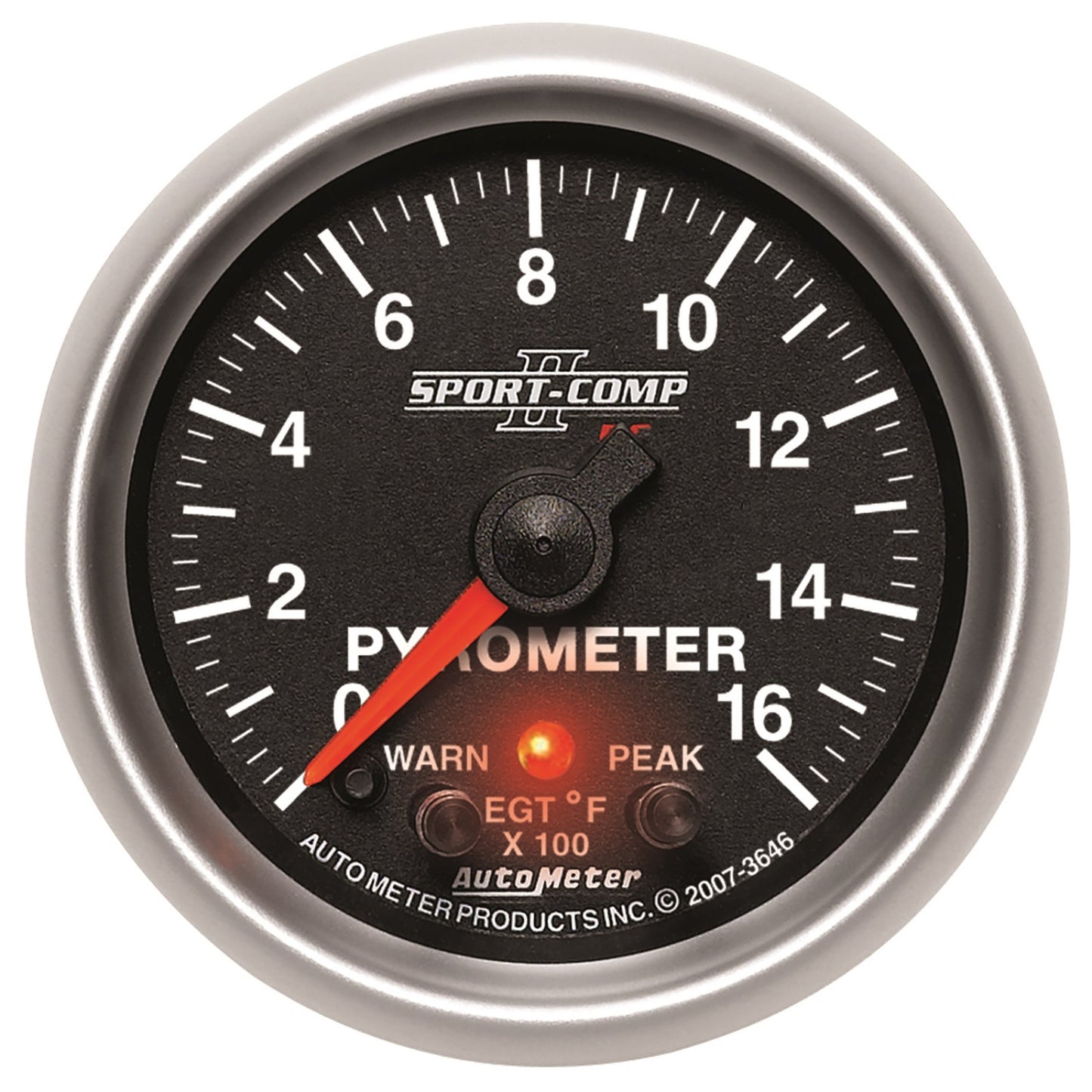 AutoMeter 2-1/16 in. PYROMETER 0-1600 Fahrenheit SPORT-COMP II 3646