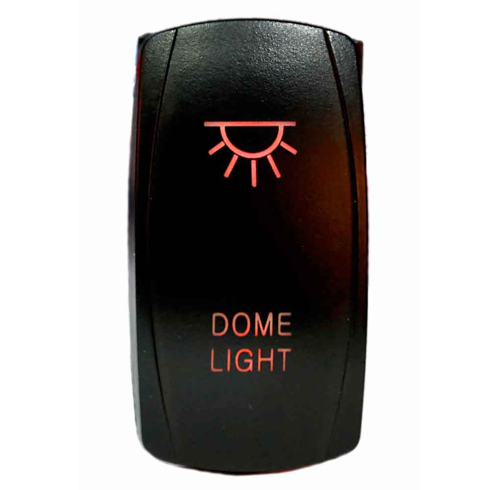 Quake LED - QRS272 - Rocker Switch Dome Lights 2 Way 5 Pin Red
