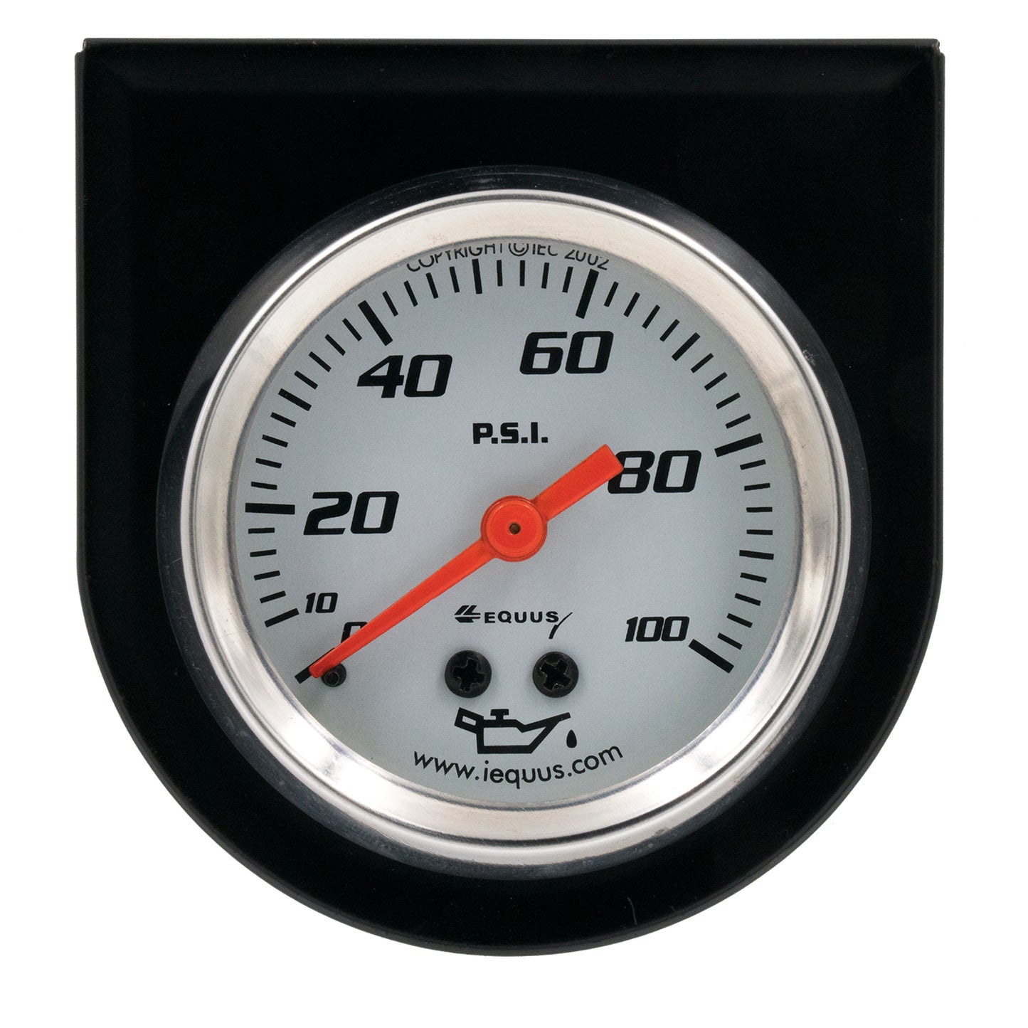 Equus 2 in White Oil Pressure Gauge Kit E5244