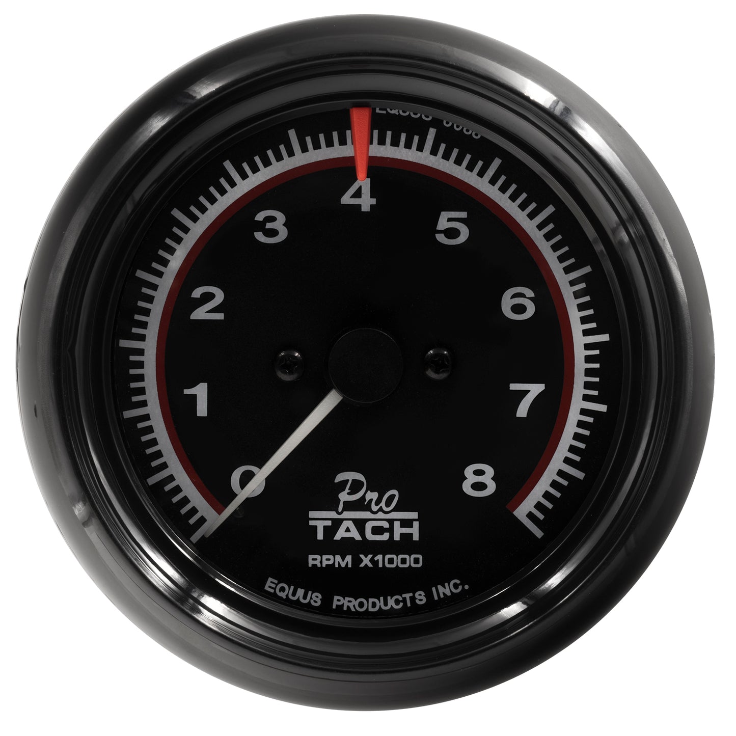 Equus 3-3/8 in. Black Tachometer E6088