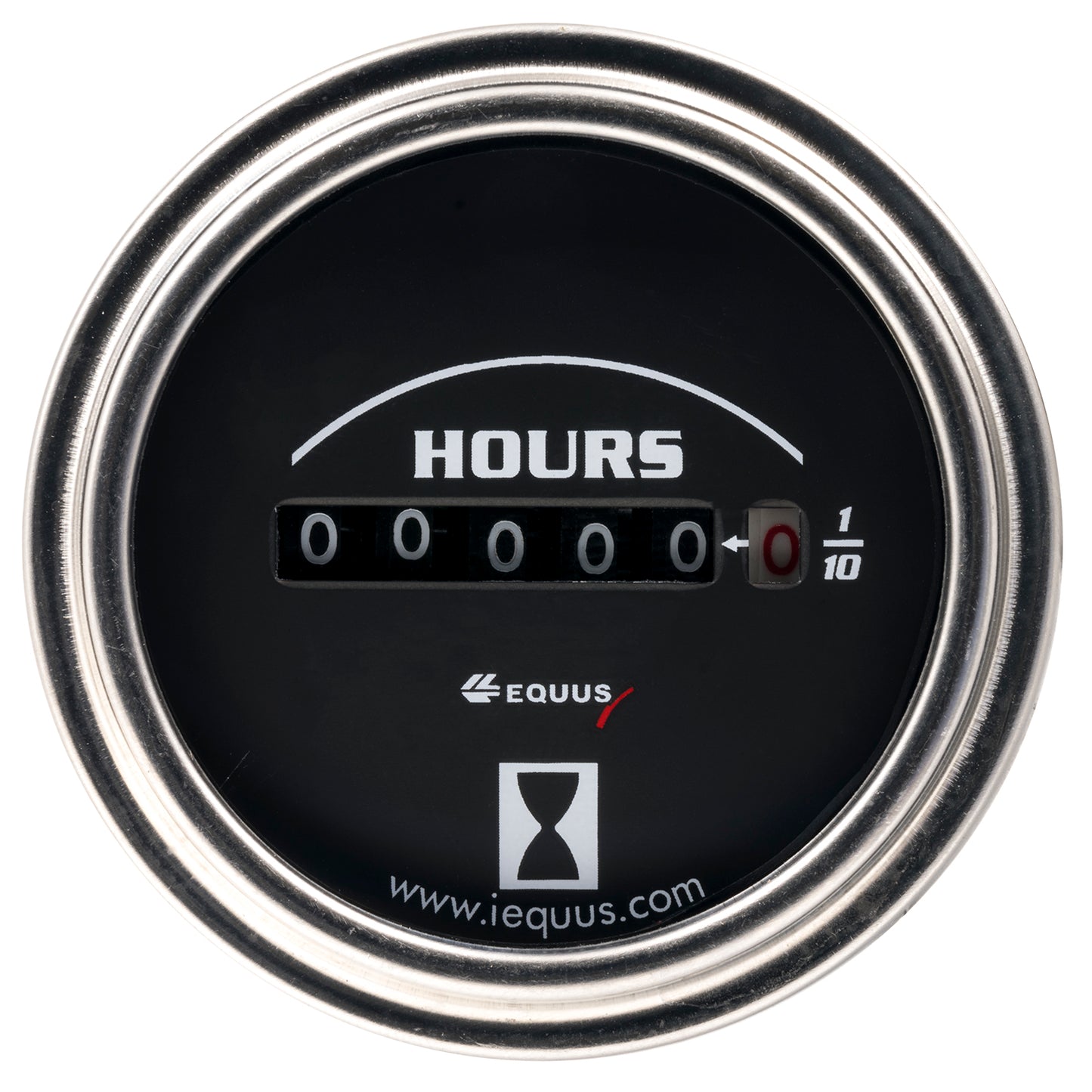 Equus 2 in. Chrome Hourmeter E7210