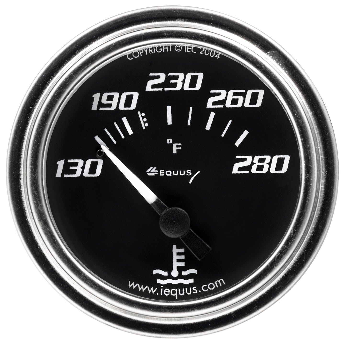 Equus 2 in. Chrome Mechanical Water Temperature Gauge E7232