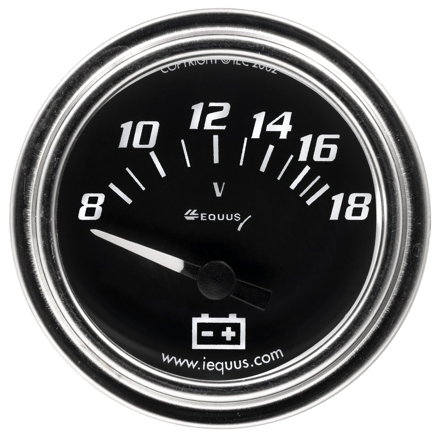 Equus 2 in. Chrome Voltmeter E7268