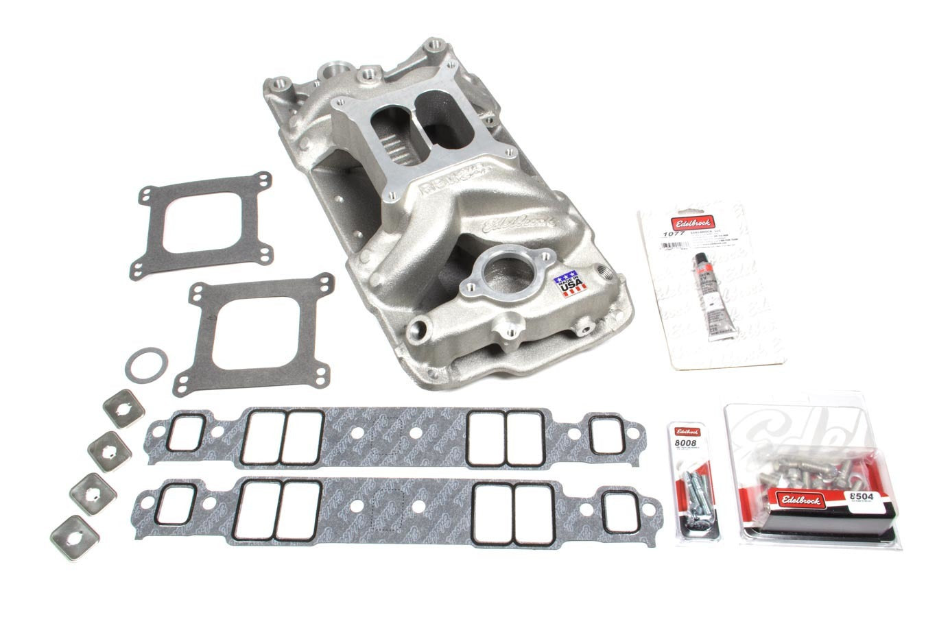 EDELBROCK SBC 7501 Intake Manifold & Installation Kit 2042