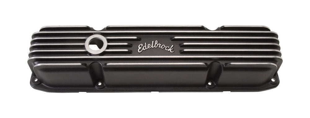 EDELBROCK BBM Classic Finned V/C's - Black 41923
