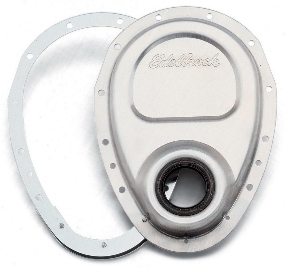 EDELBROCK SBC Aluminum Timing Cover - 2 Piece 4242