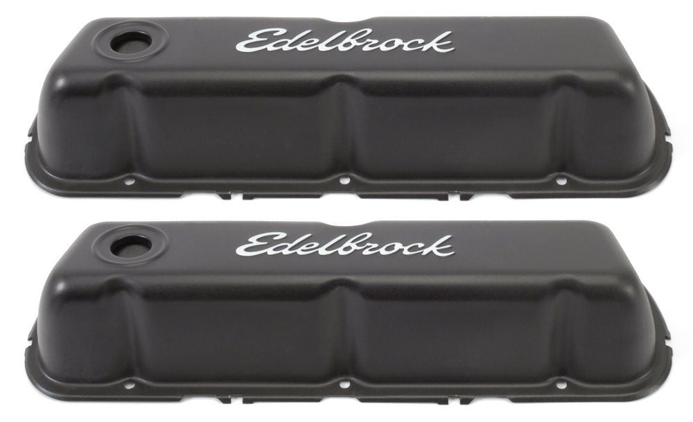 EDELBROCK Valve Cover Kit SBF Signature Series Black 4603