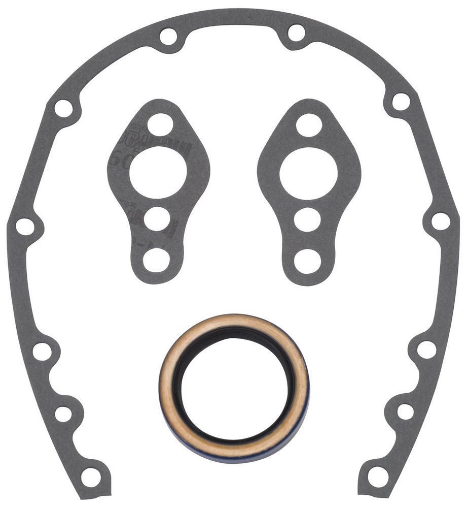 EDELBROCK SBC Timing Cover Gasket and Oil Seal Kit 6997