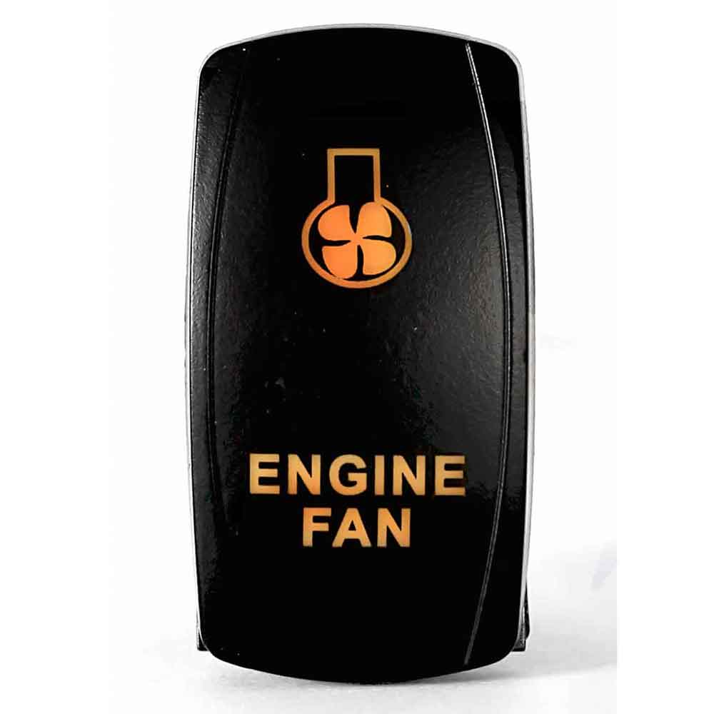 Quake LED - QRS317 - Rocker Switch Engine Fan 2 Way 5 Pin Amber