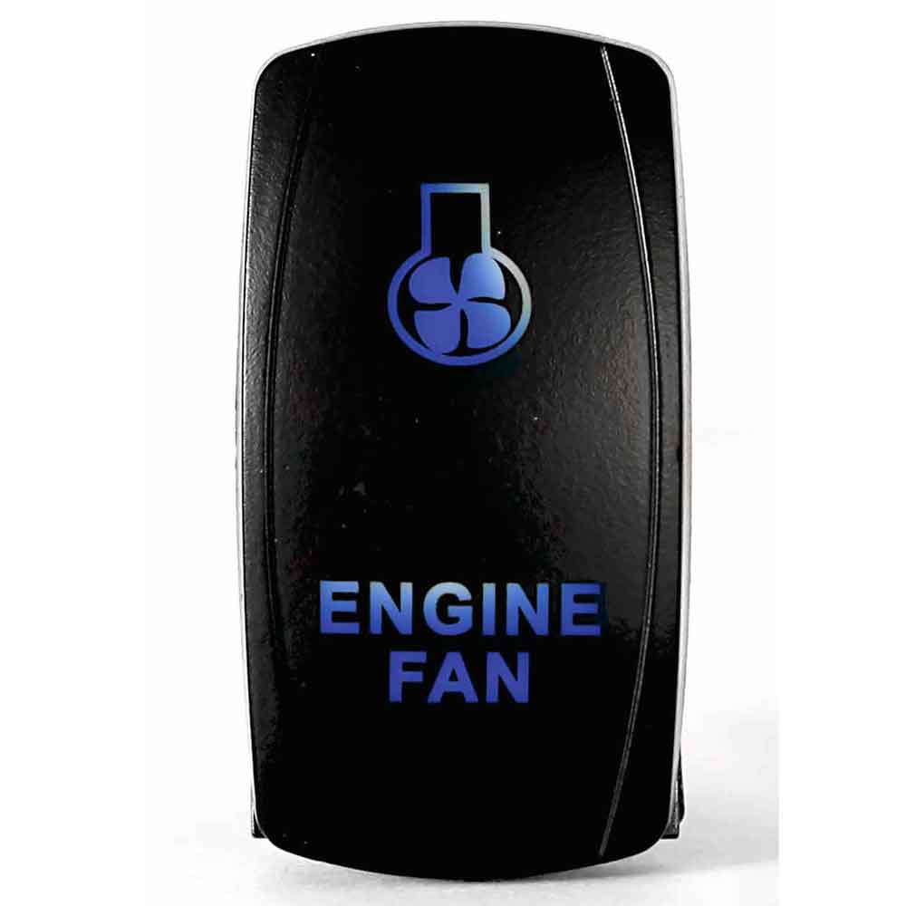 Quake LED - QRS318 - Rocker Switch Engine Fan 2 Way 5 Pin Blue