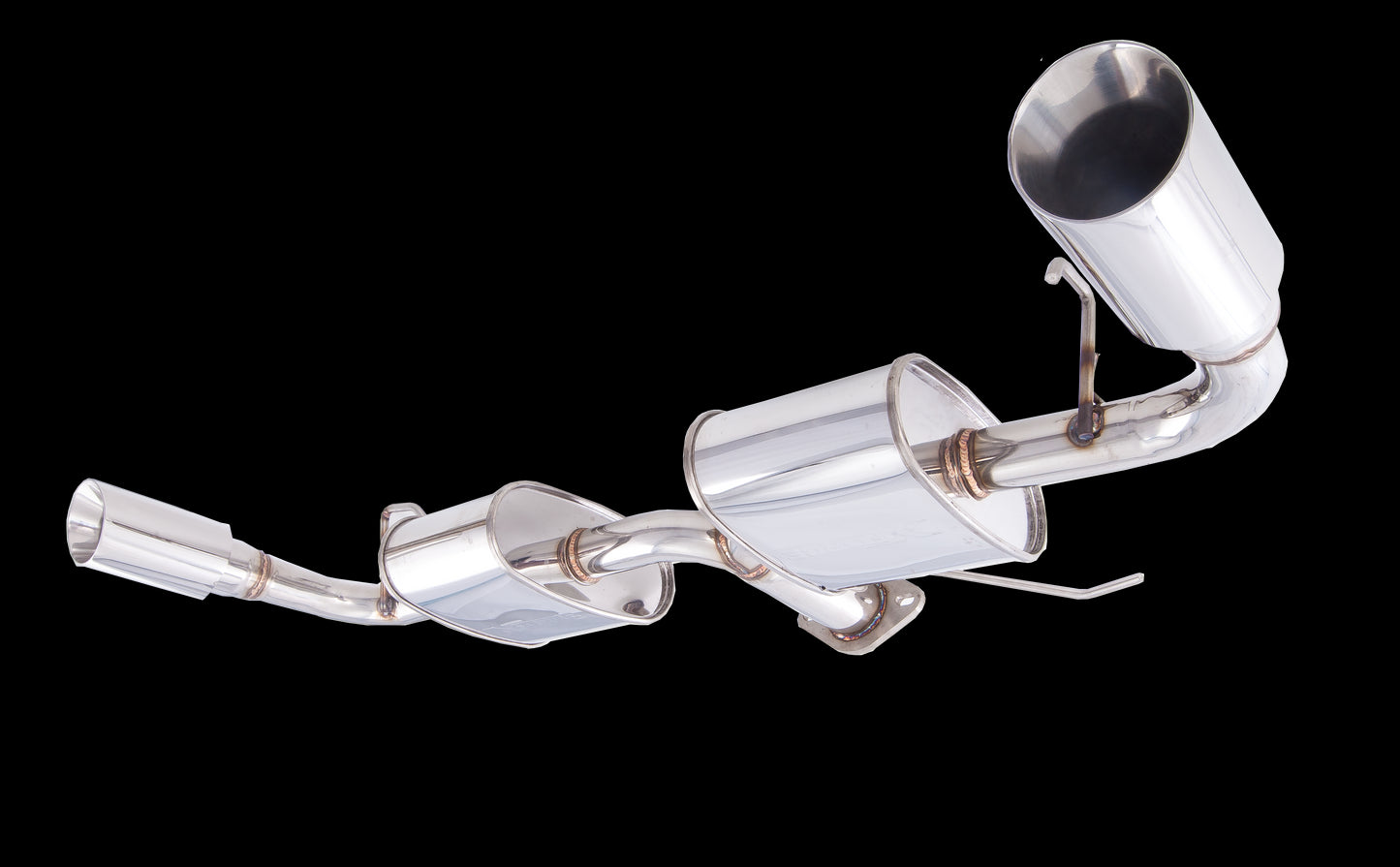 XFORCE Mitsubishi Lancer 2007-11 CJ Rear Section With Dual Side Outlet(Centre Inlet)Loose Tips; Exhaust Muffler ES-ML03-R