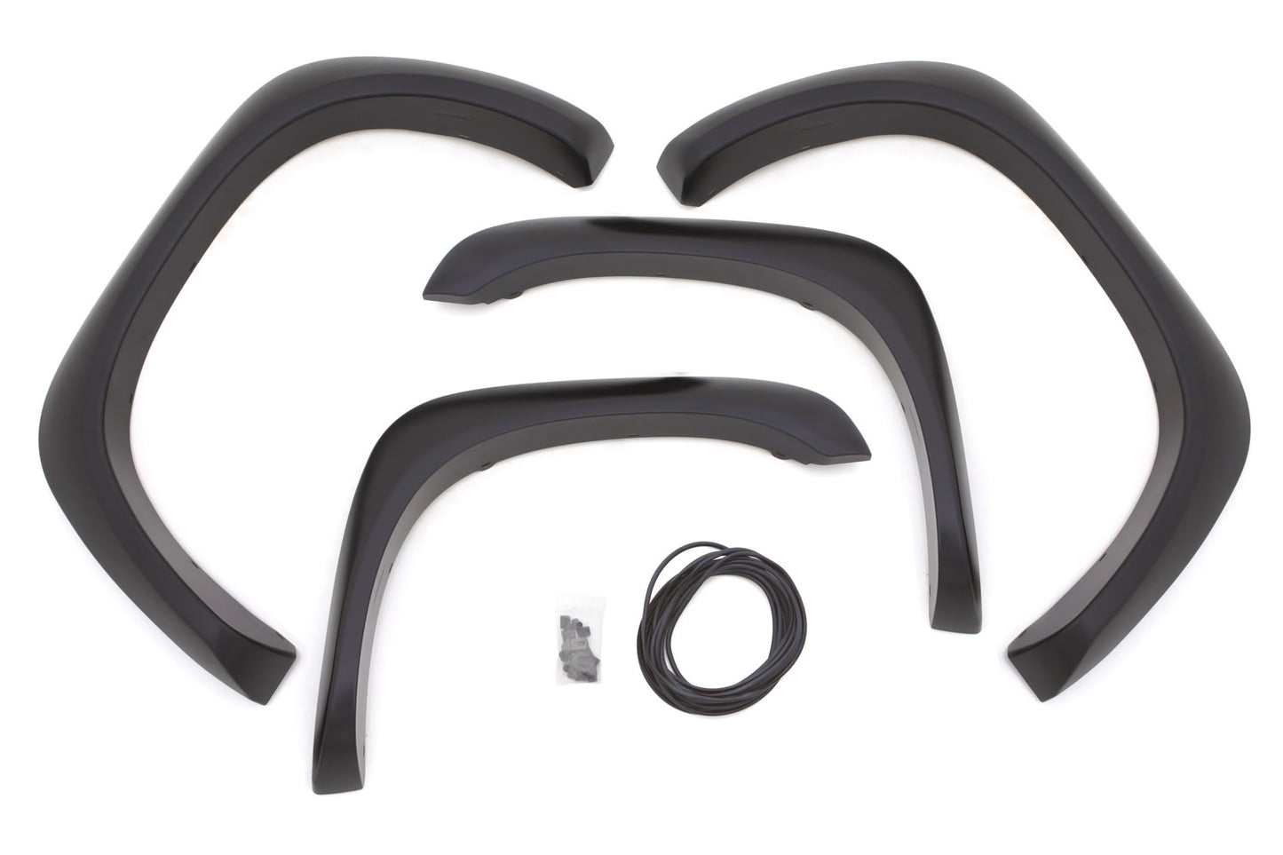 Lund EX203S Elite Series Black Extra Wide Style Smooth Finish 4-Piece Fender Flare Set For 2002-2008 Dodge Ram 1500; 2003-2009 Ram 2500 3500 (Excludes Dually)