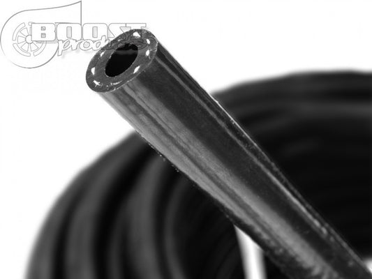 BOOST products Silicone Vacuum Hose Reinforced 6mm (1/4") ID, Black, 5m (15ft) Roll SI-VAR-65-S