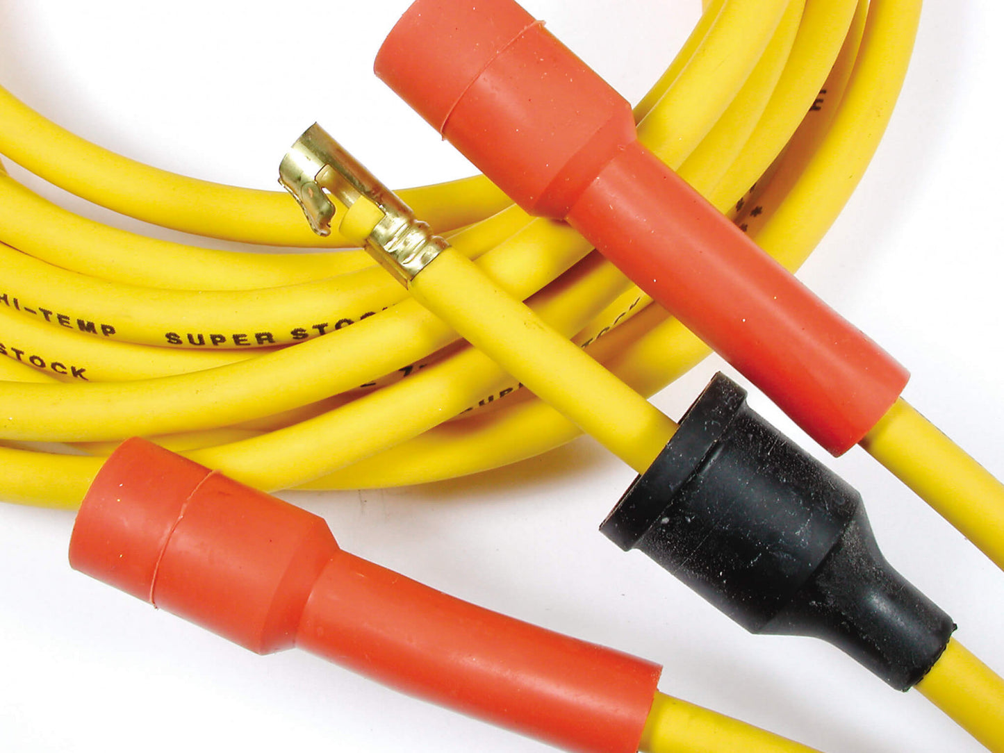 ACCEL Spark Plug Wire Set - Super Stock Graphite Core 7mm - Universal - Straight Boots - Yellow 3010ACC